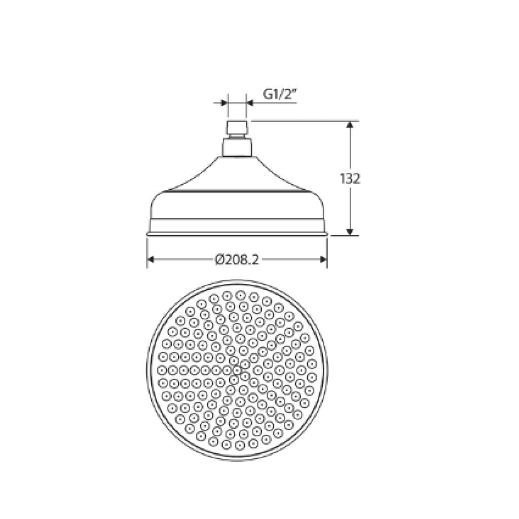 Fienza Lillian Shower Head Urban Brass